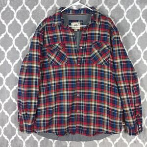 Dakota Grizzly thermal Lined Flannel Shirt Jacket Men Size XL Blue Gray Plaid
